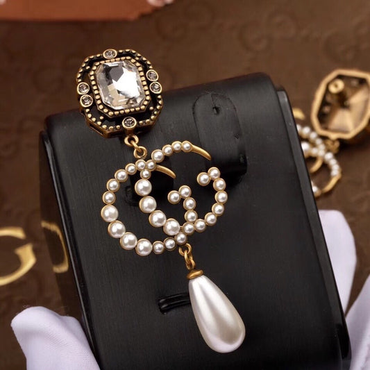 Gucci Sterling Silver Pearl Earrings