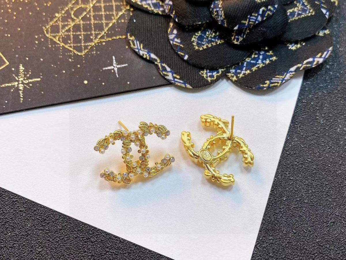 Chanel Logo Earrings