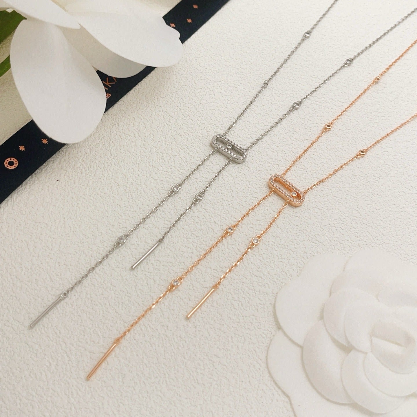 Messika Silver Brass Tassel Necklace