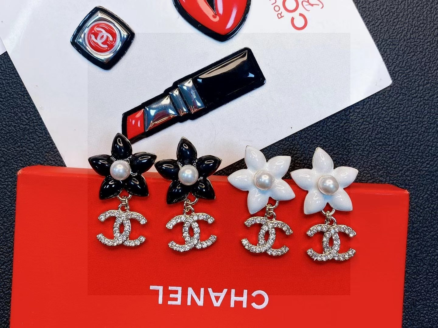 Chanel Logo Earrings