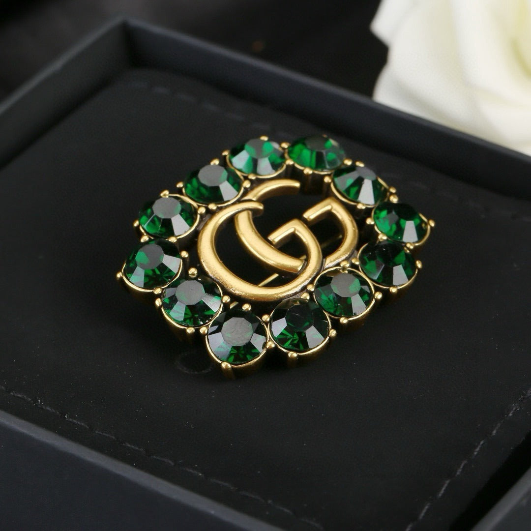 Gucci Logo Brooch