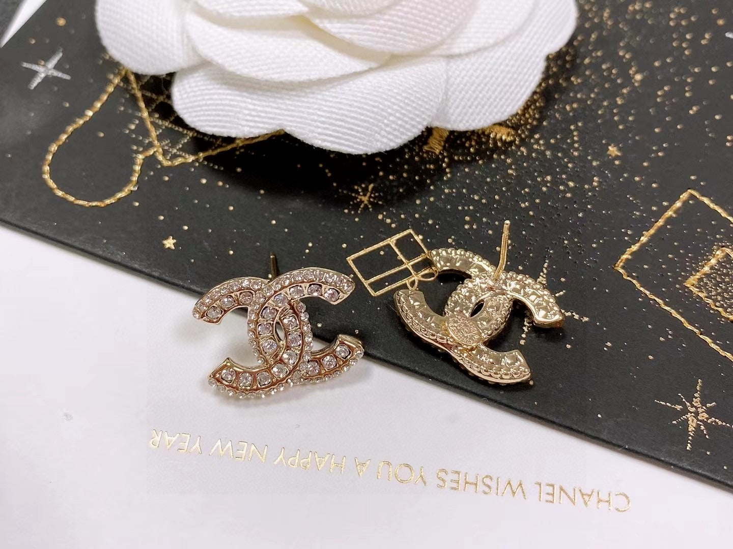 Chanel Logo Earrings