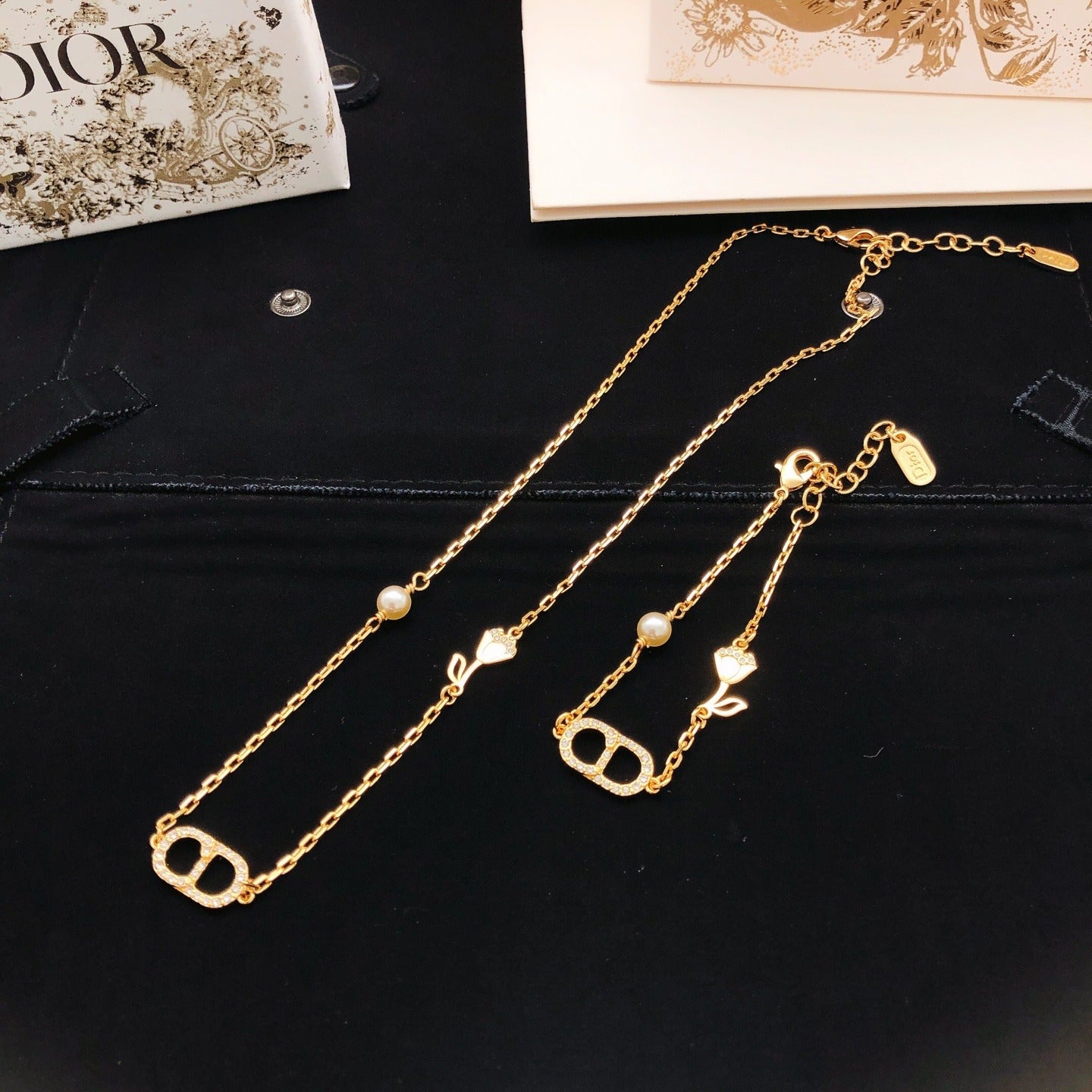 Dior Brass Floral Bracelet