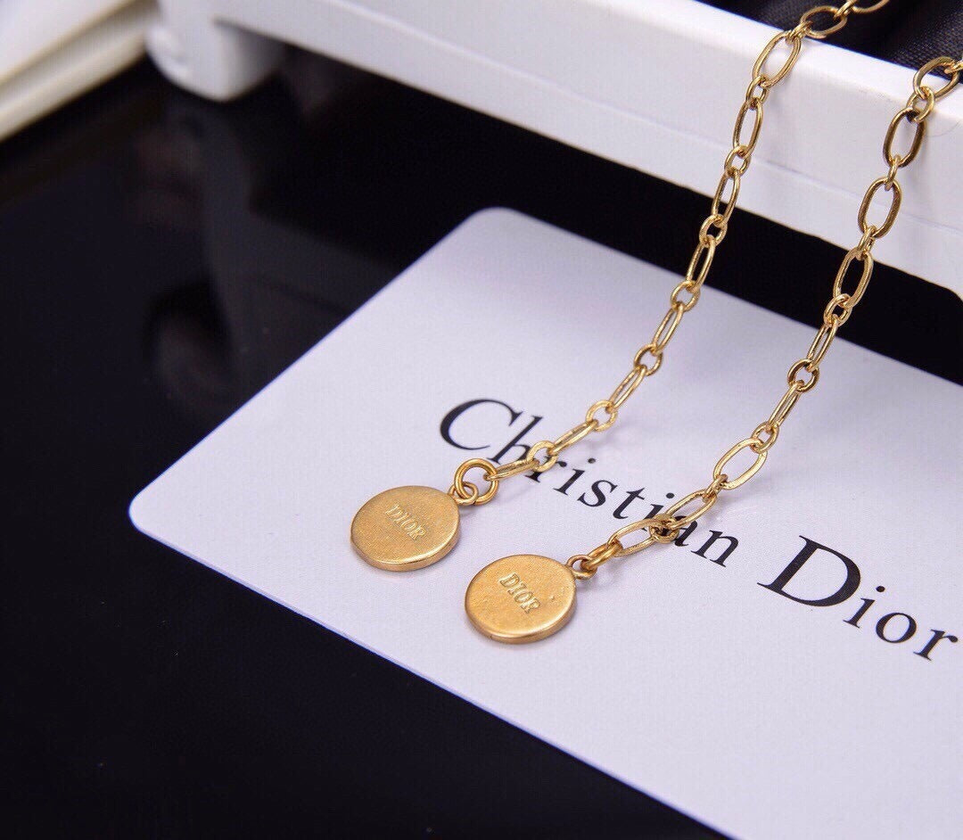 Dior Gold Pearl Necklace