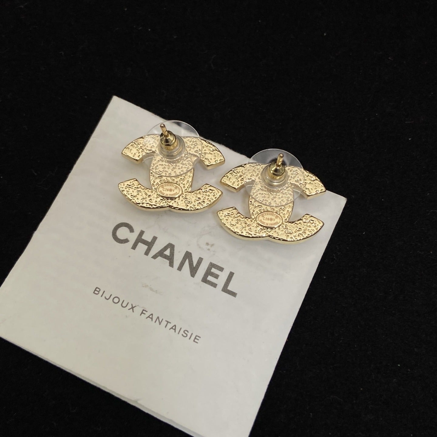 Chanel White Earrings