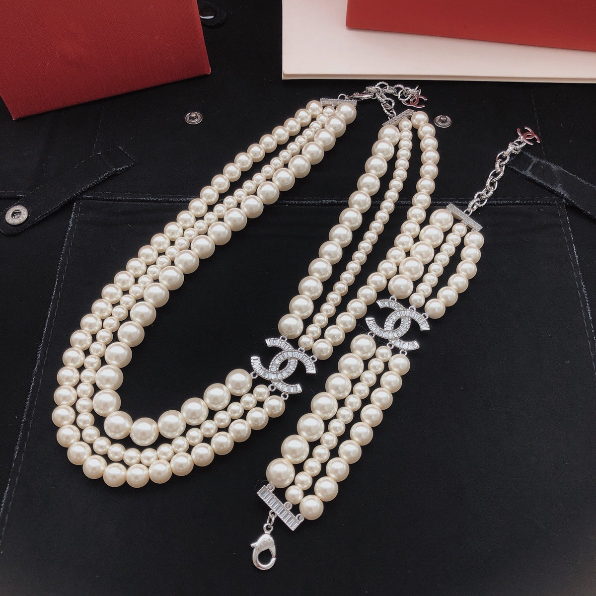 Chanel Brass Pearl Bracelet