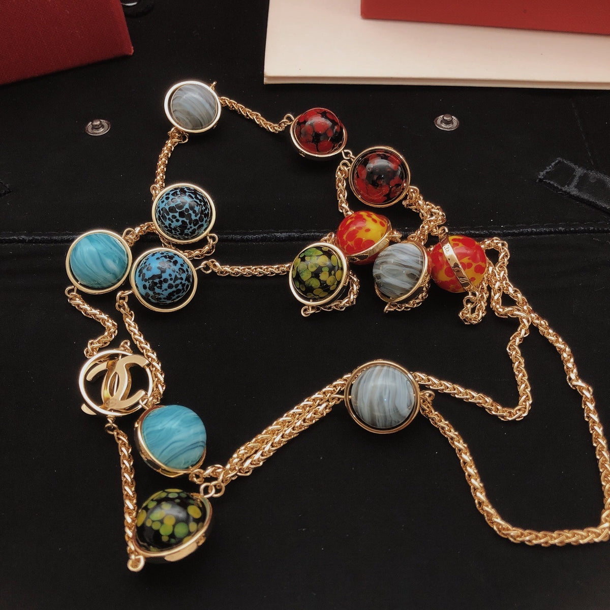Chanel Brass Orb Necklace