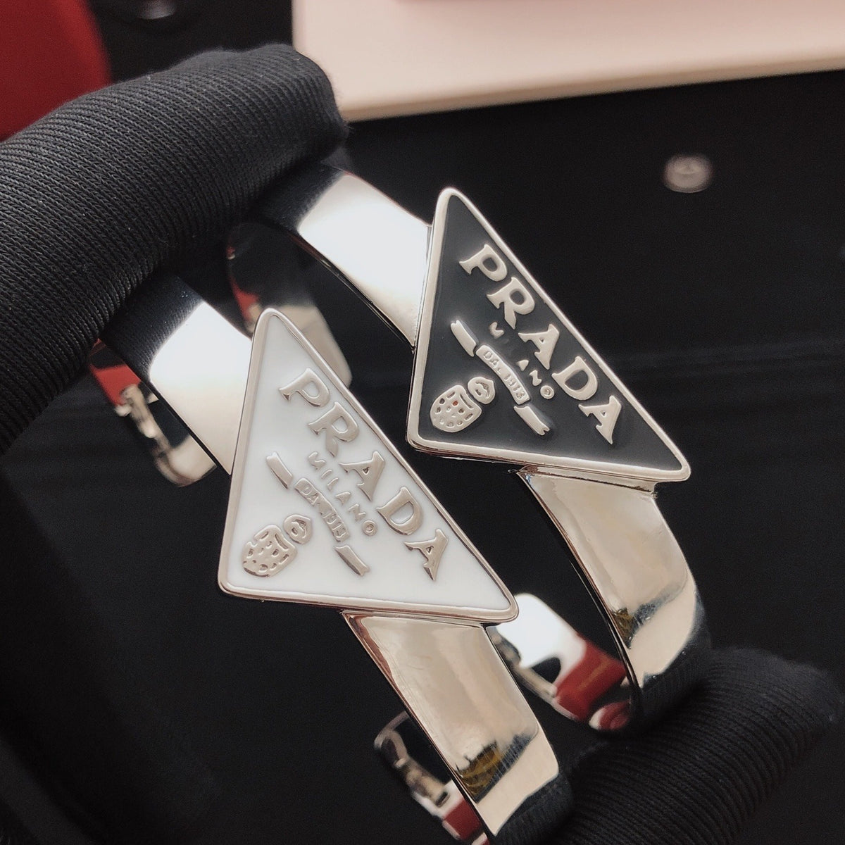Prada Black Brass Bracelet