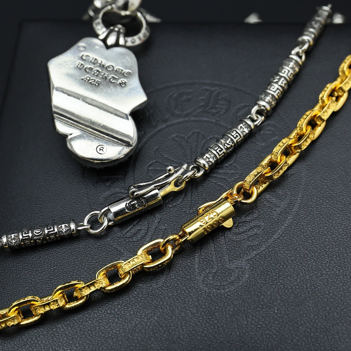 Chrome Hearts Sterling Silver Cross Necklace