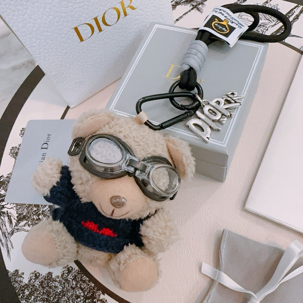 Dior Vintage-Finish Keychain