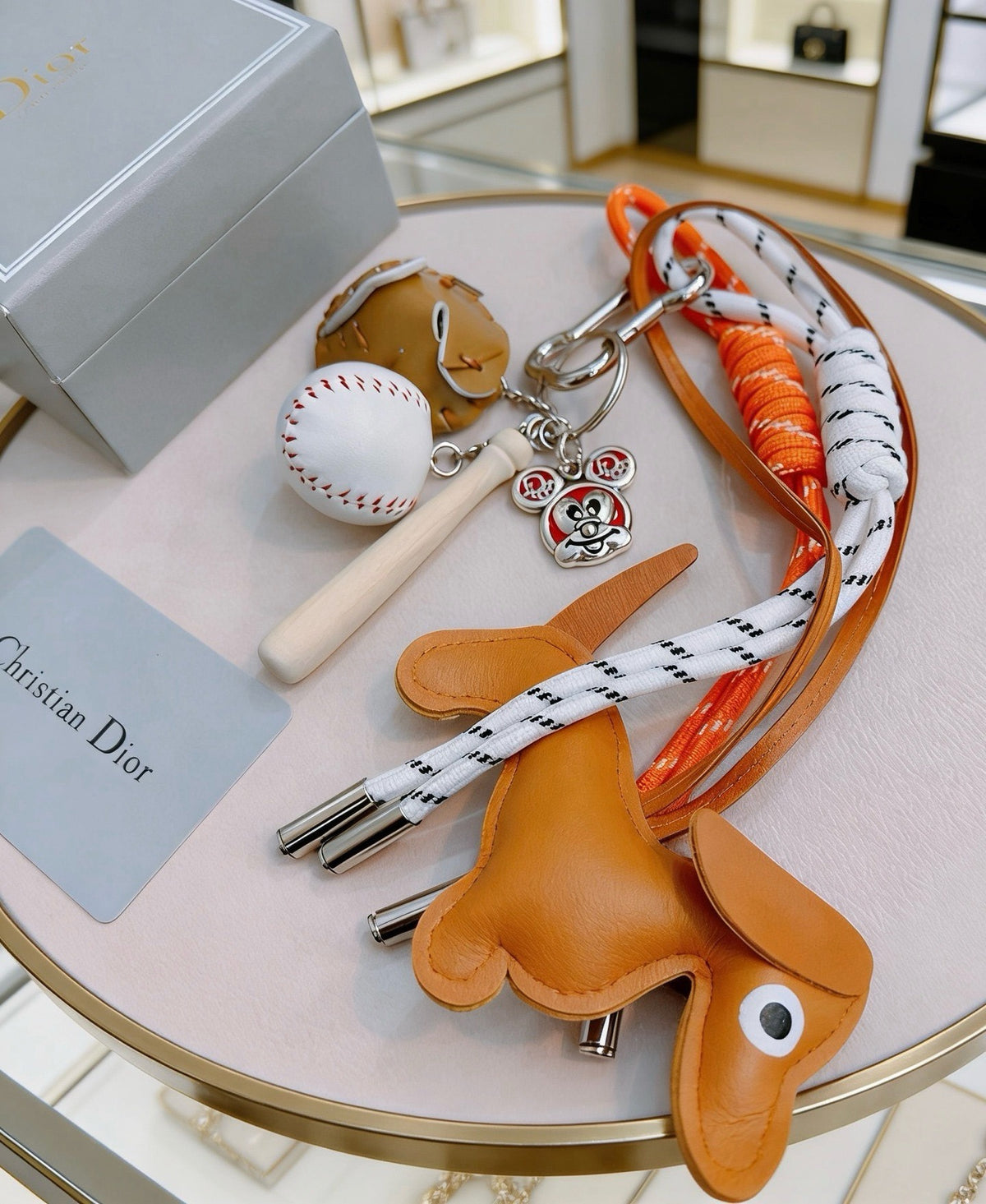 Dior Vintage-Finish Keychain