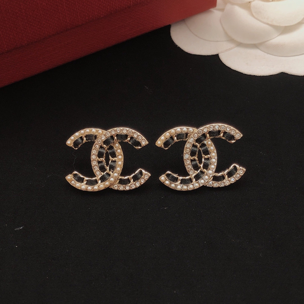 Chanel Leather Earrings