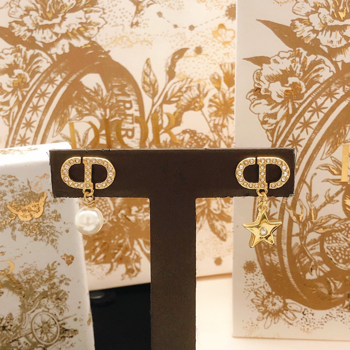 Dior Brass Star Earrings