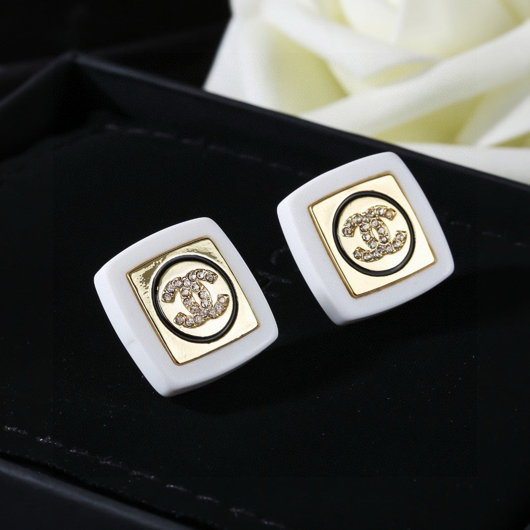 Chanel Logo Earrings