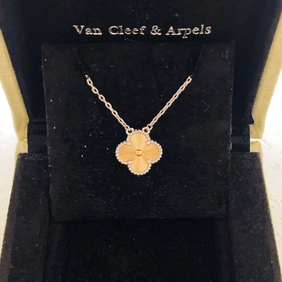 Van Cleef & Arpels Silver Brass Necklace