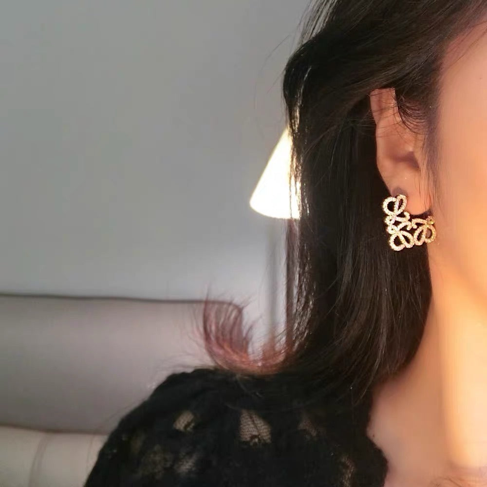 Loewe Brass Logo Earrings