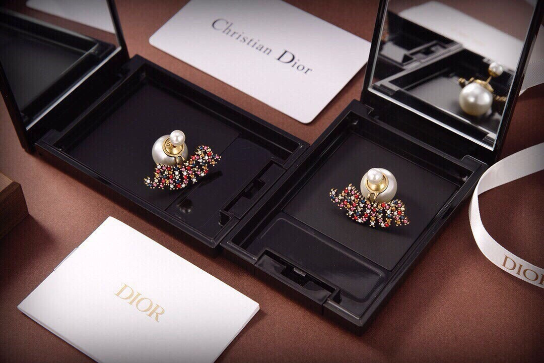 Dior Brass Pearl Earrings