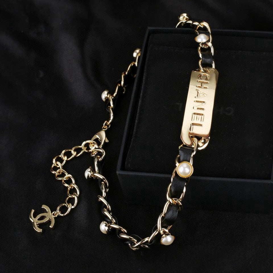 Chanel Lambskin Leather Necklace