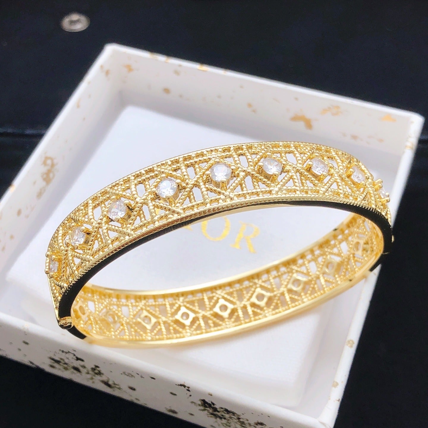 Dior Brass Openwork Bracelet
