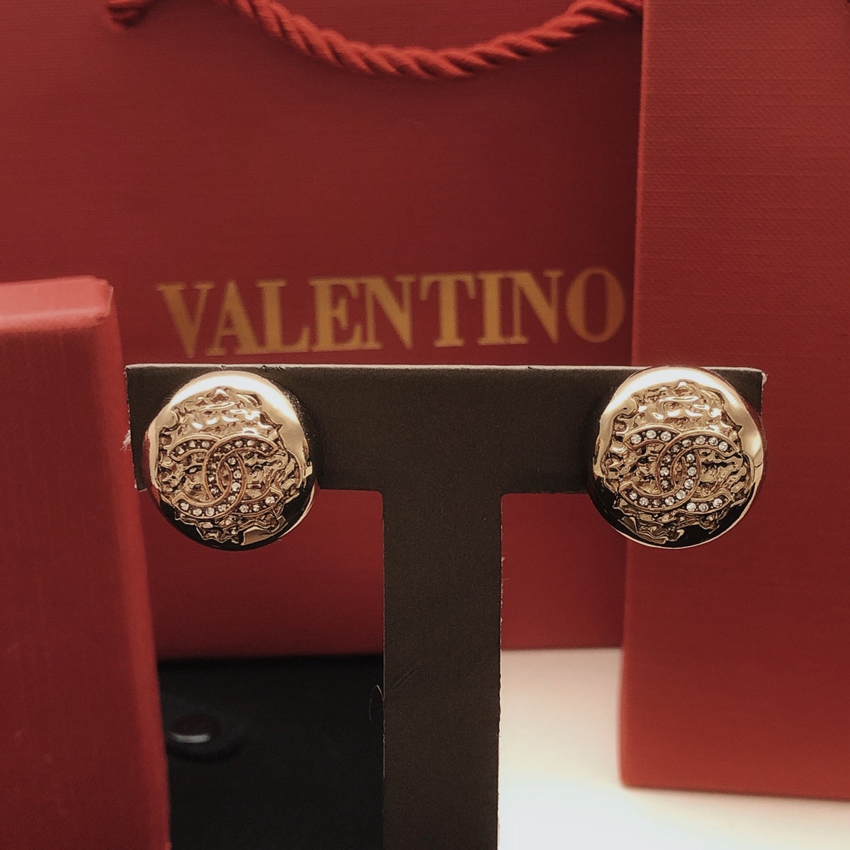 Dior Brass Round Earrings