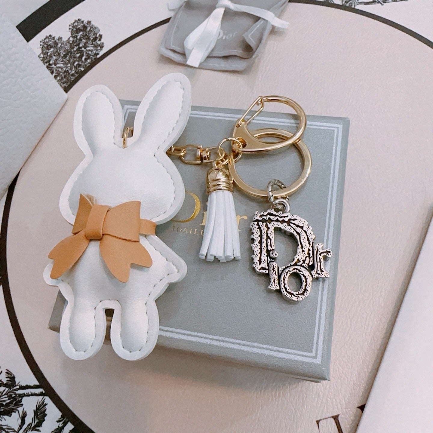 Dior Vintage-Finish Keychain