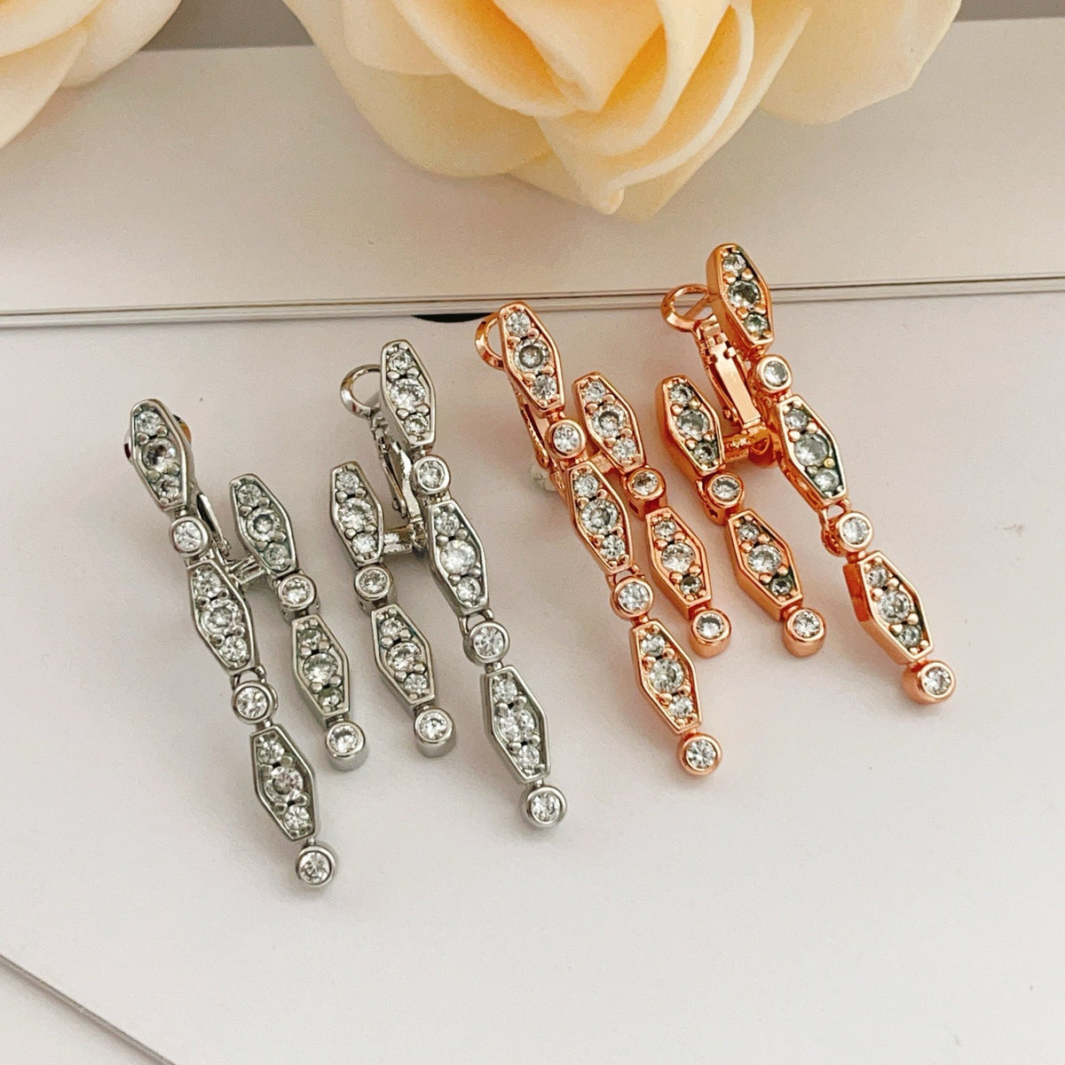 Cartier Silver Brass Tassel Earrings