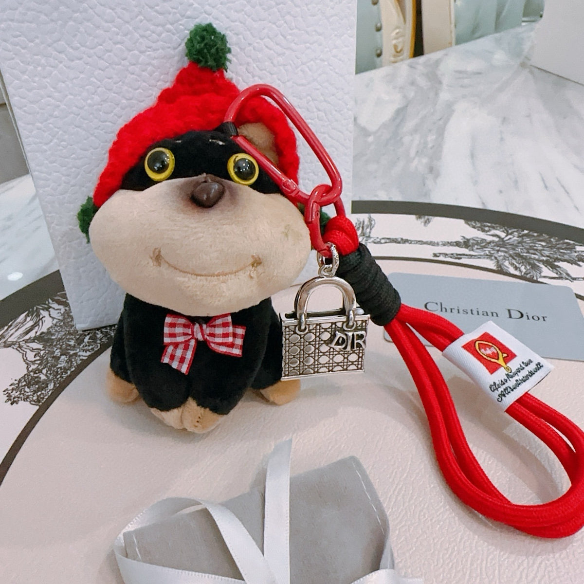 Dior Vintage-Finish Keychain