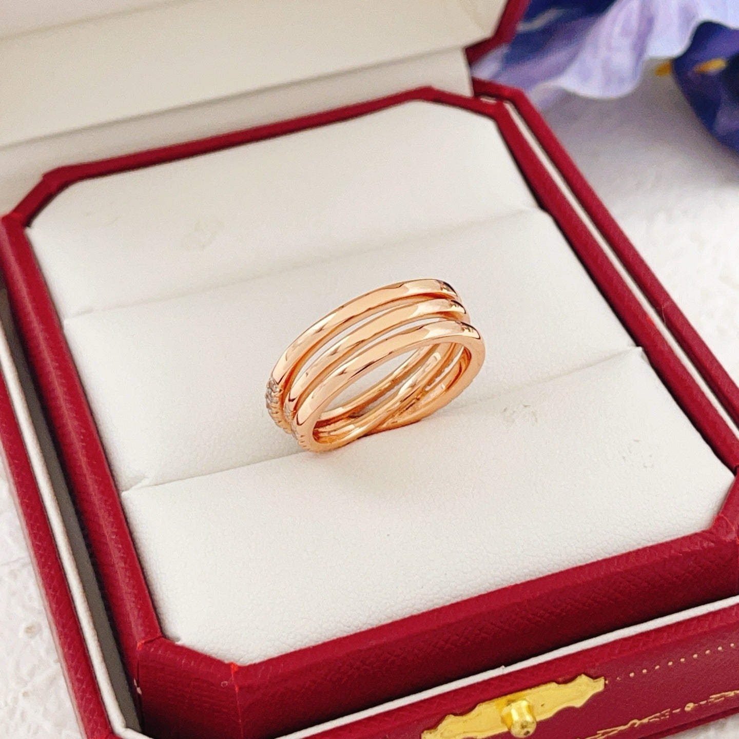 Cartier Brass Pave Ring