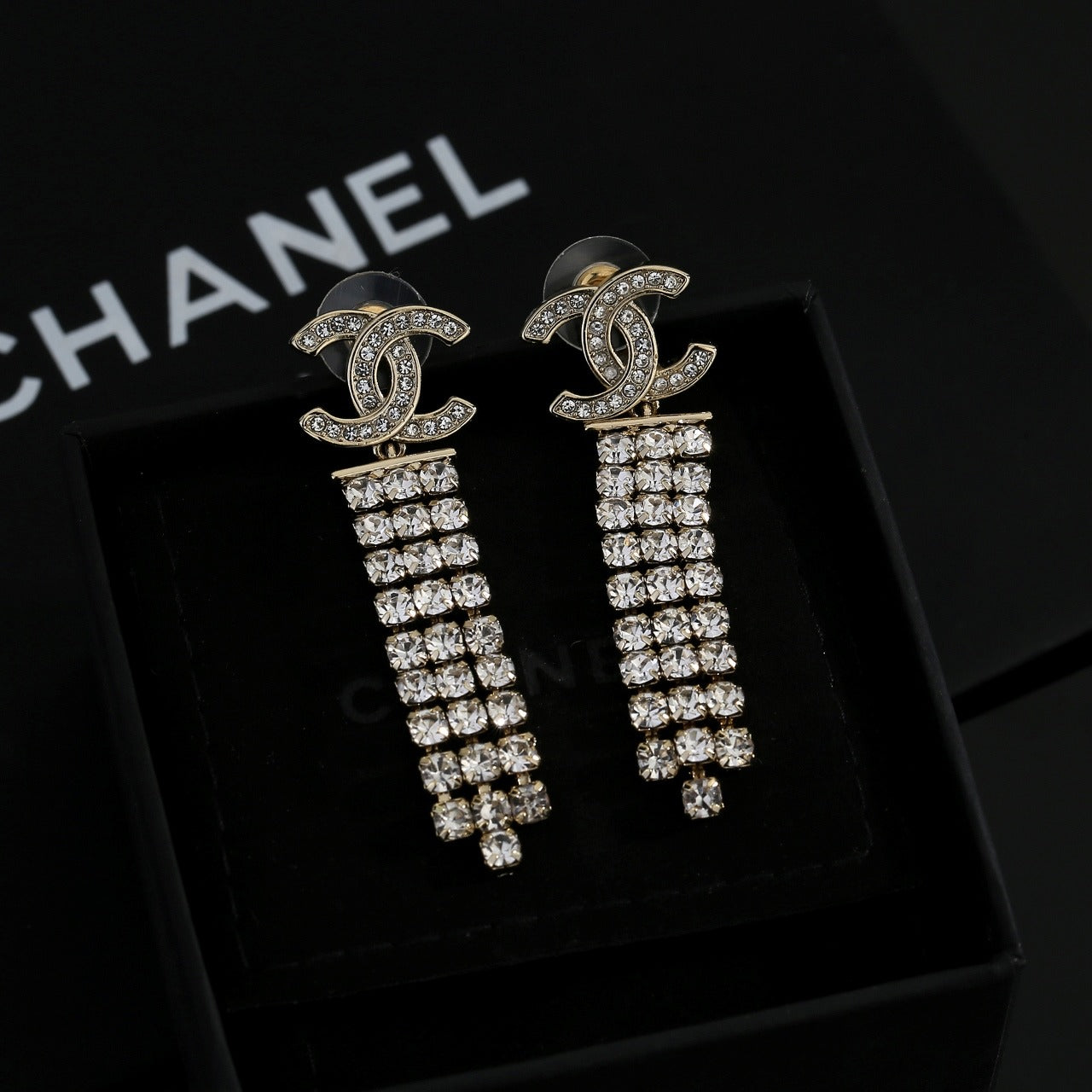Chanel Brass Tassel Earrings