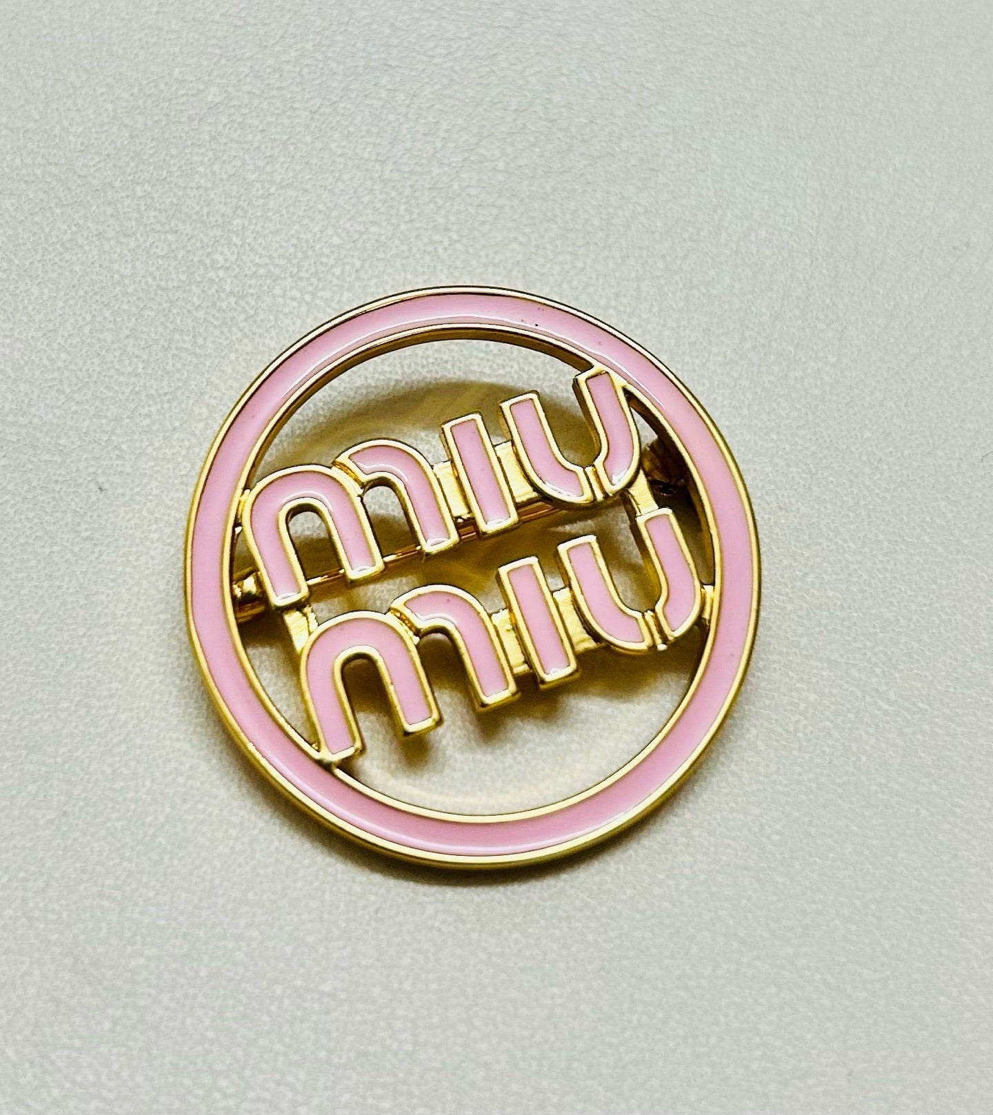 Miu Miu Logo Brooch