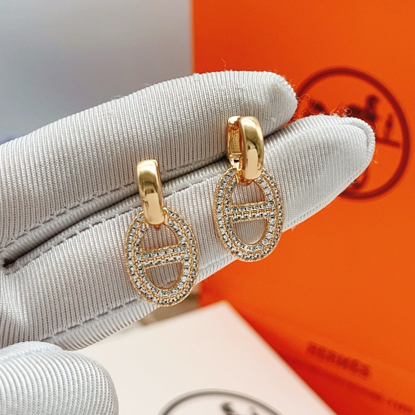 Hermes Brass Tassel Earrings