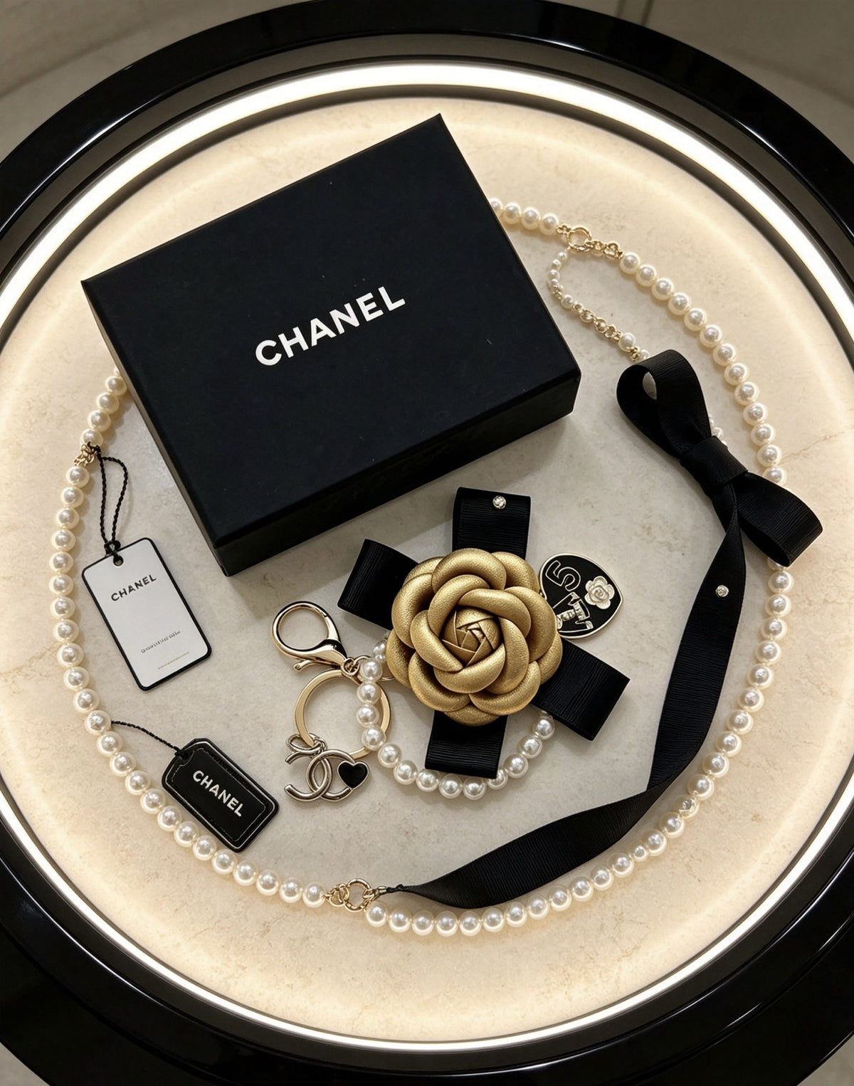 Chanel Vintage-Finish Keychain