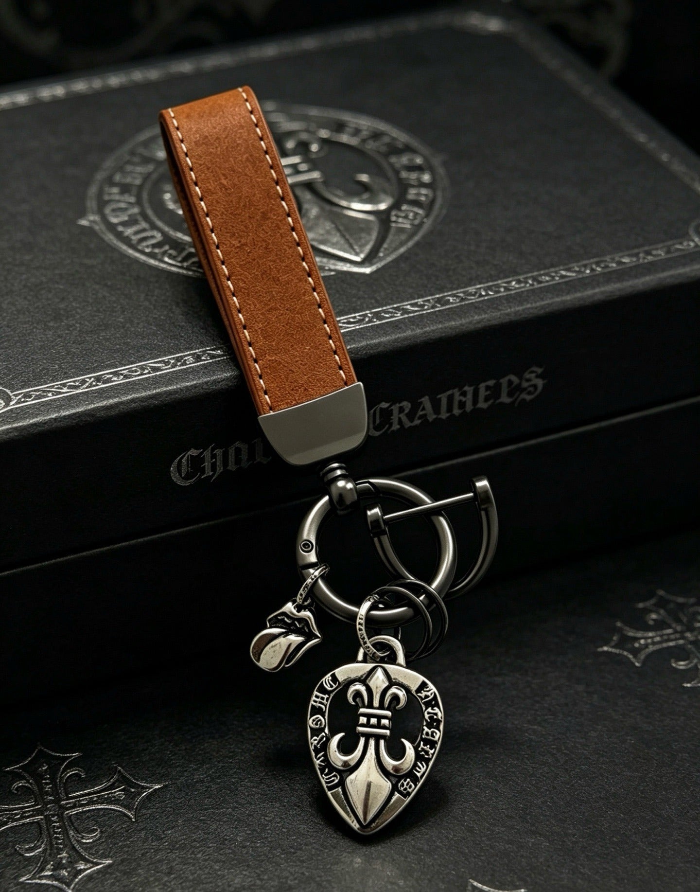 Chrome Hearts Vintage-Finish Keychain