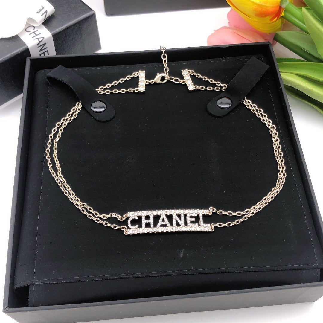 Chanel Logo Necklace
