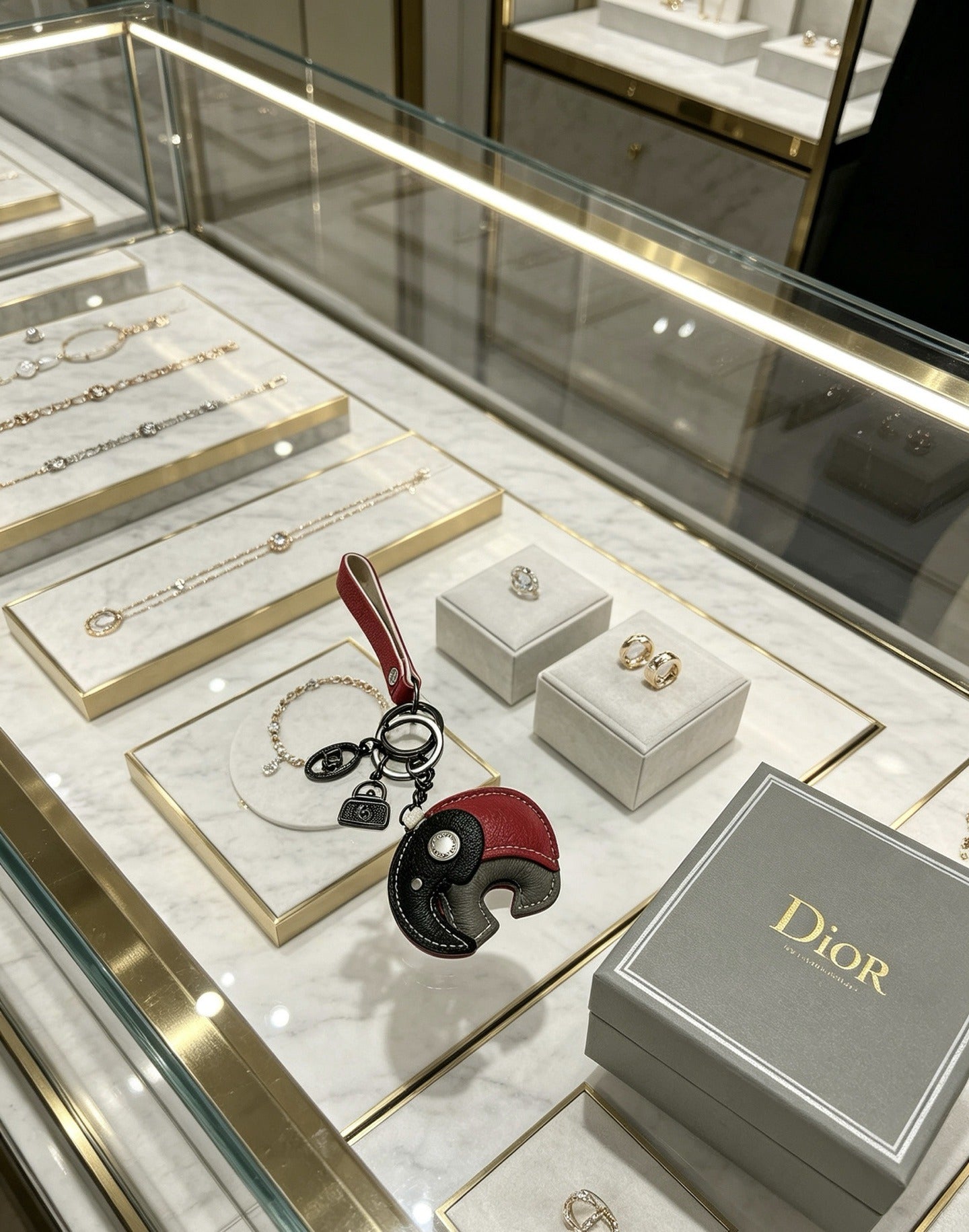 Dior Vintage-Finish Keychain