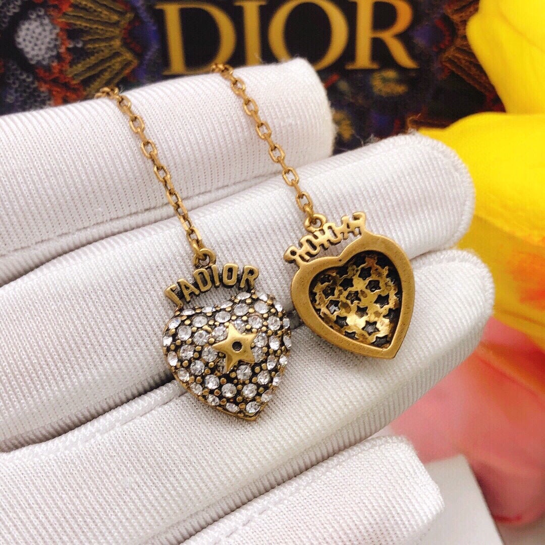 Dior Sterling Silver Heart Earrings