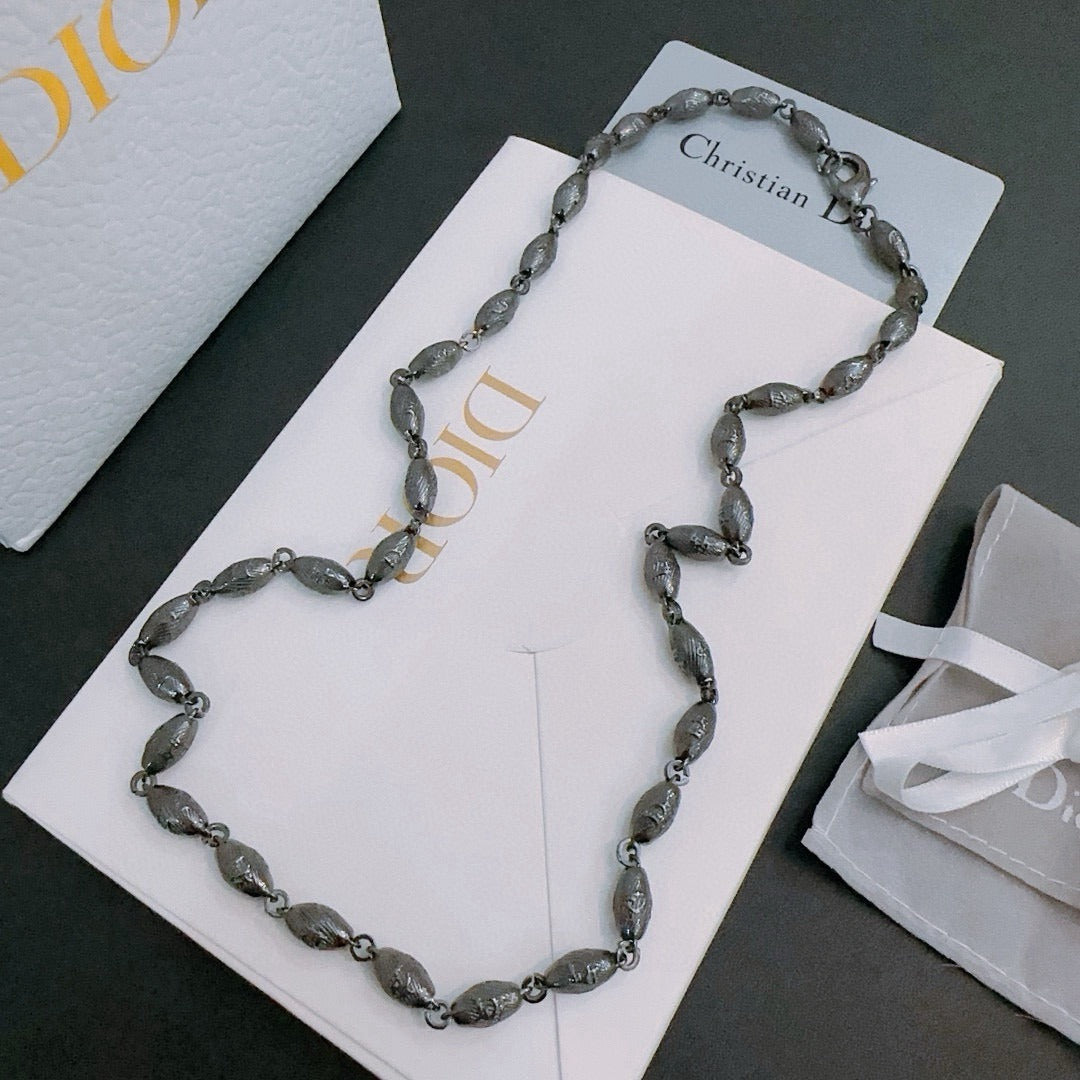 Dior Sterling Silver Chain Necklace