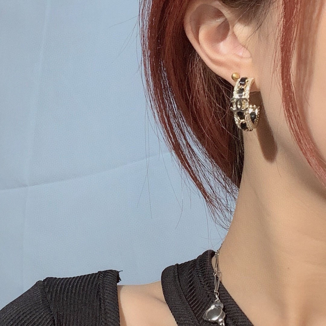 Chanel Leather Earrings
