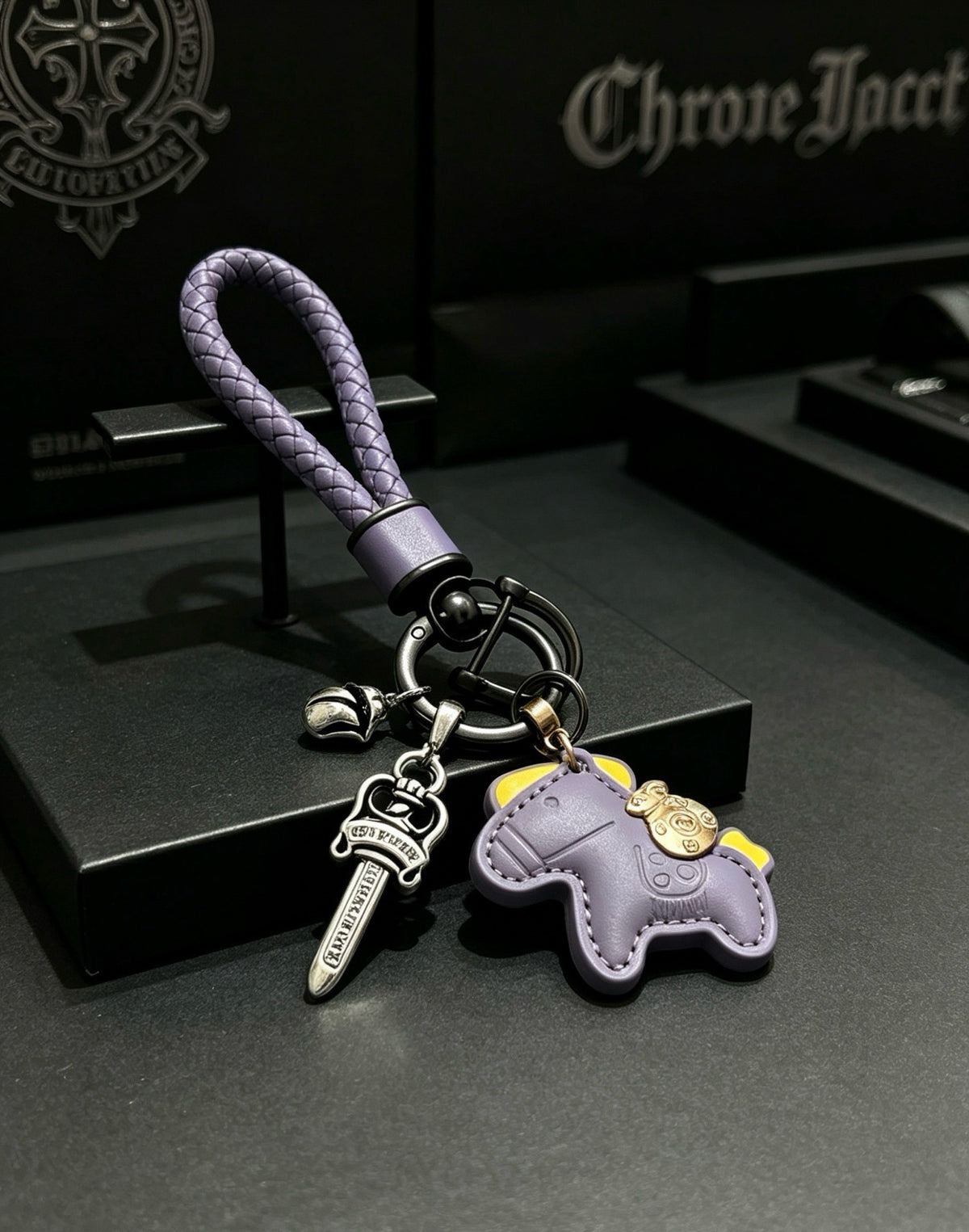 Chrome Hearts Vintage-Finish Keychain