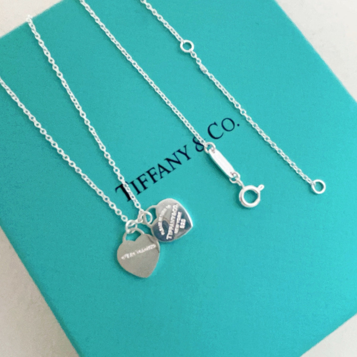 Tiffany & Co. Pink Brass Heart Necklace