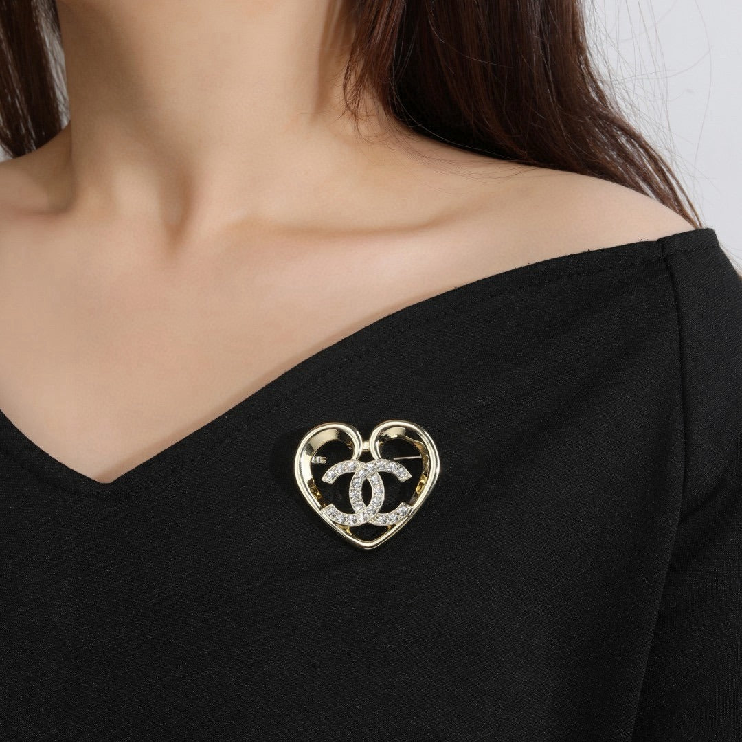 Chanel Heart Brooch