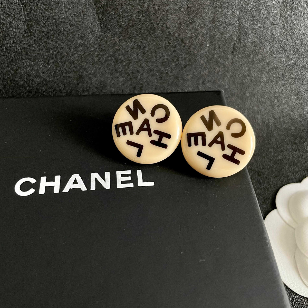 Chanel Logo Earrings