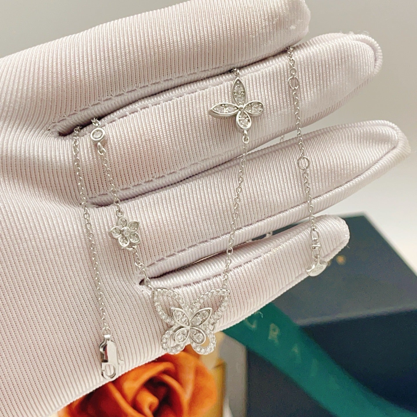 Unbranded Silver Brass Butterfly Necklace