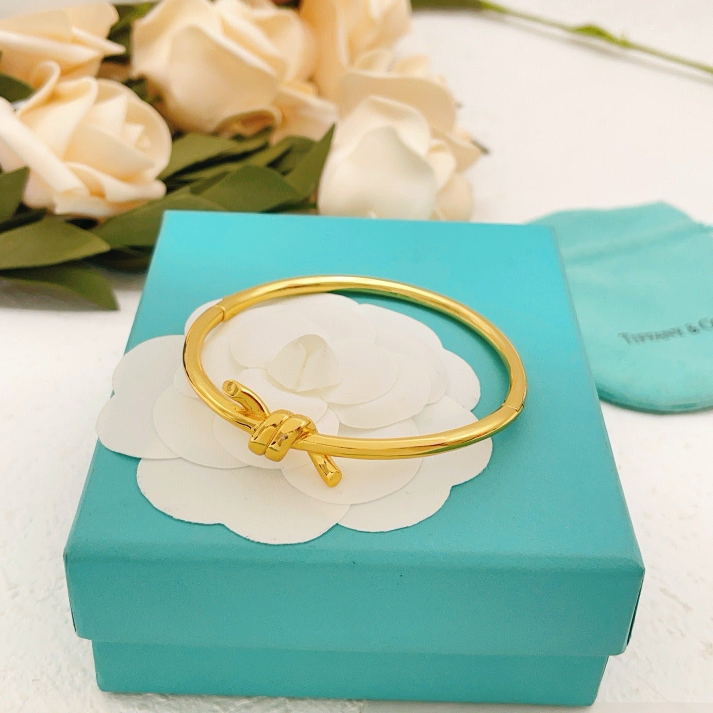 Tiffany & Co. Gold Brass Knot Bracelet