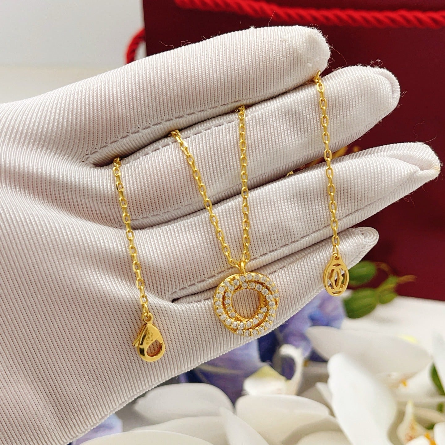 Cartier Gold Brass Necklace