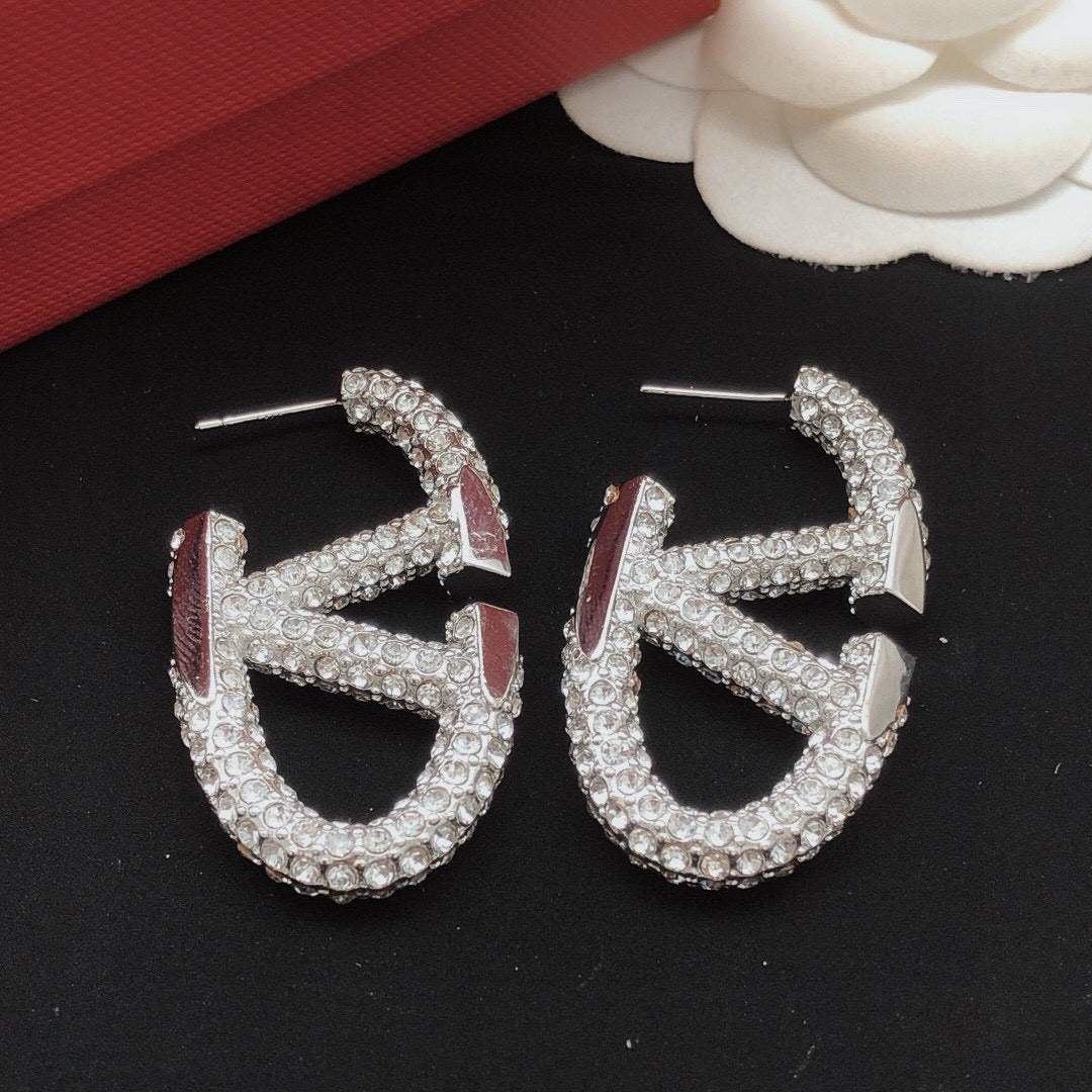 Valentino Silver Brass Earrings