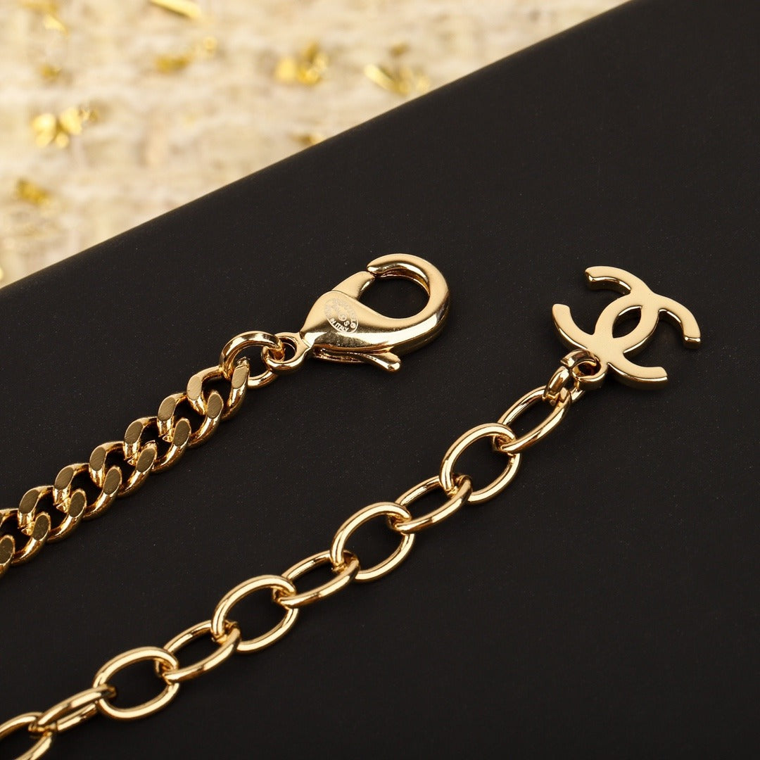 Chanel Black Clover Necklace