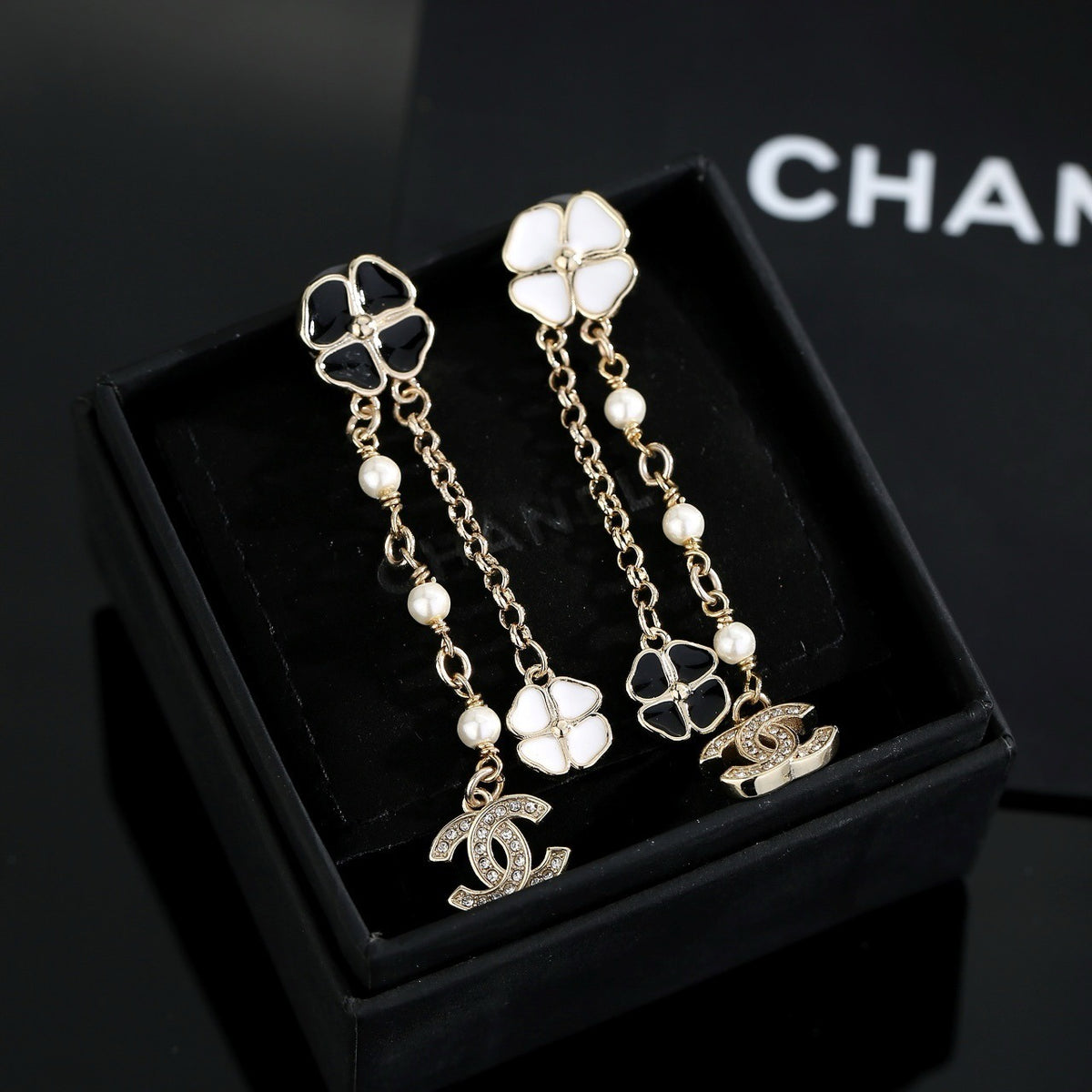 Chanel Gold Floral Earrings