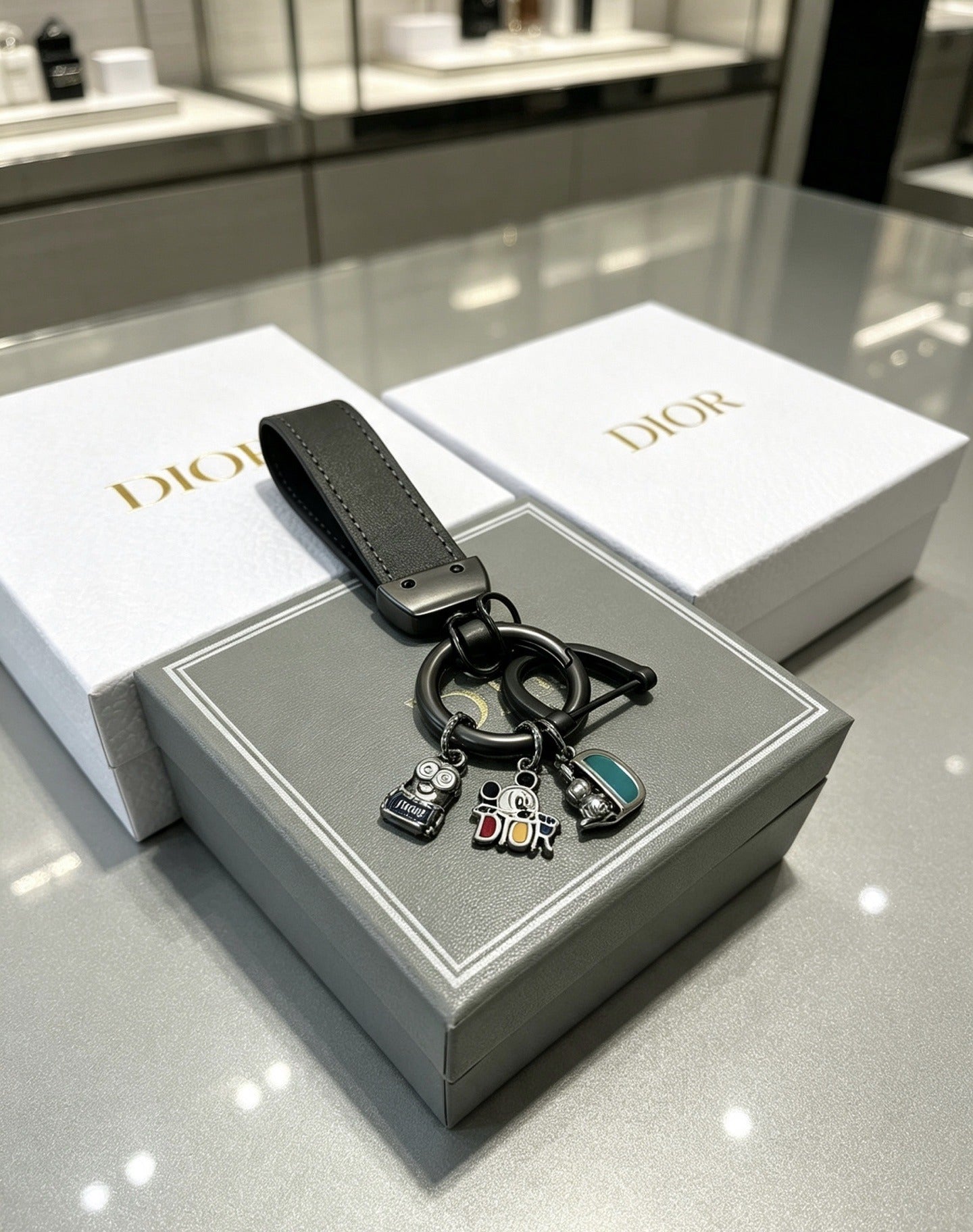 Dior Vintage-Finish Keychain
