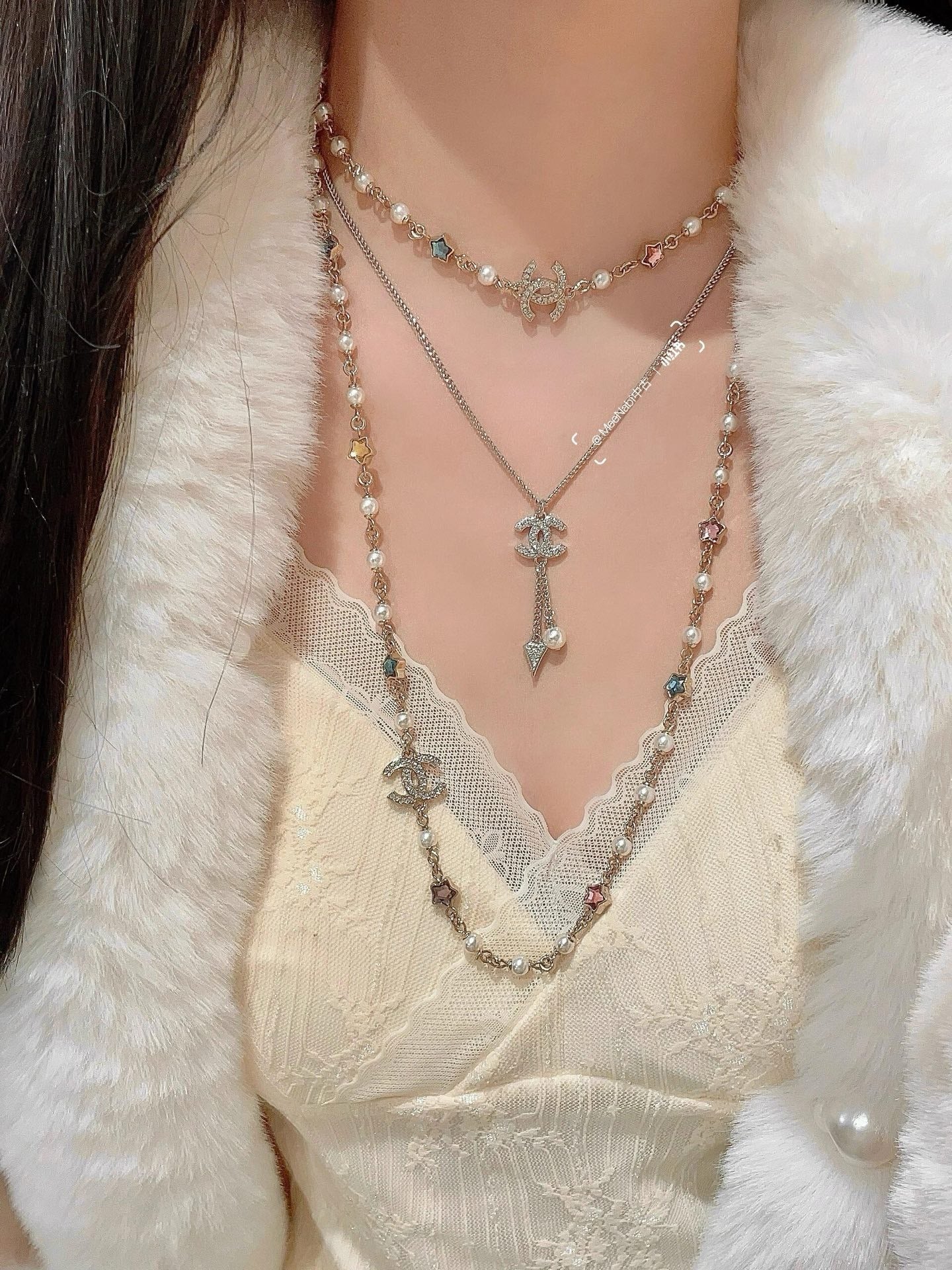 Chanel Brass Star Necklace